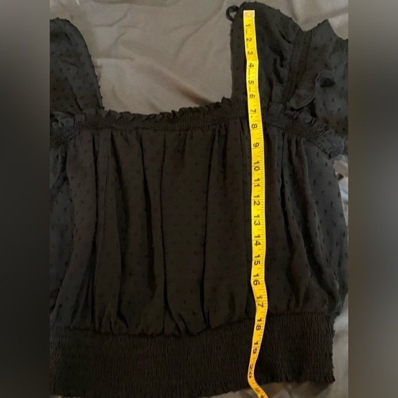 Mustard seed black crop top size L - Picture 3 of 6